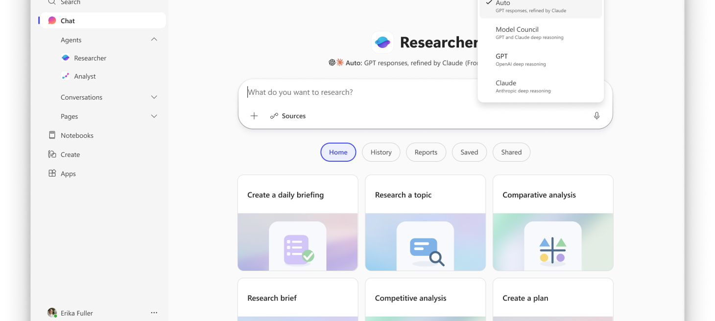 Introducing multi-model intelligence in Researcher