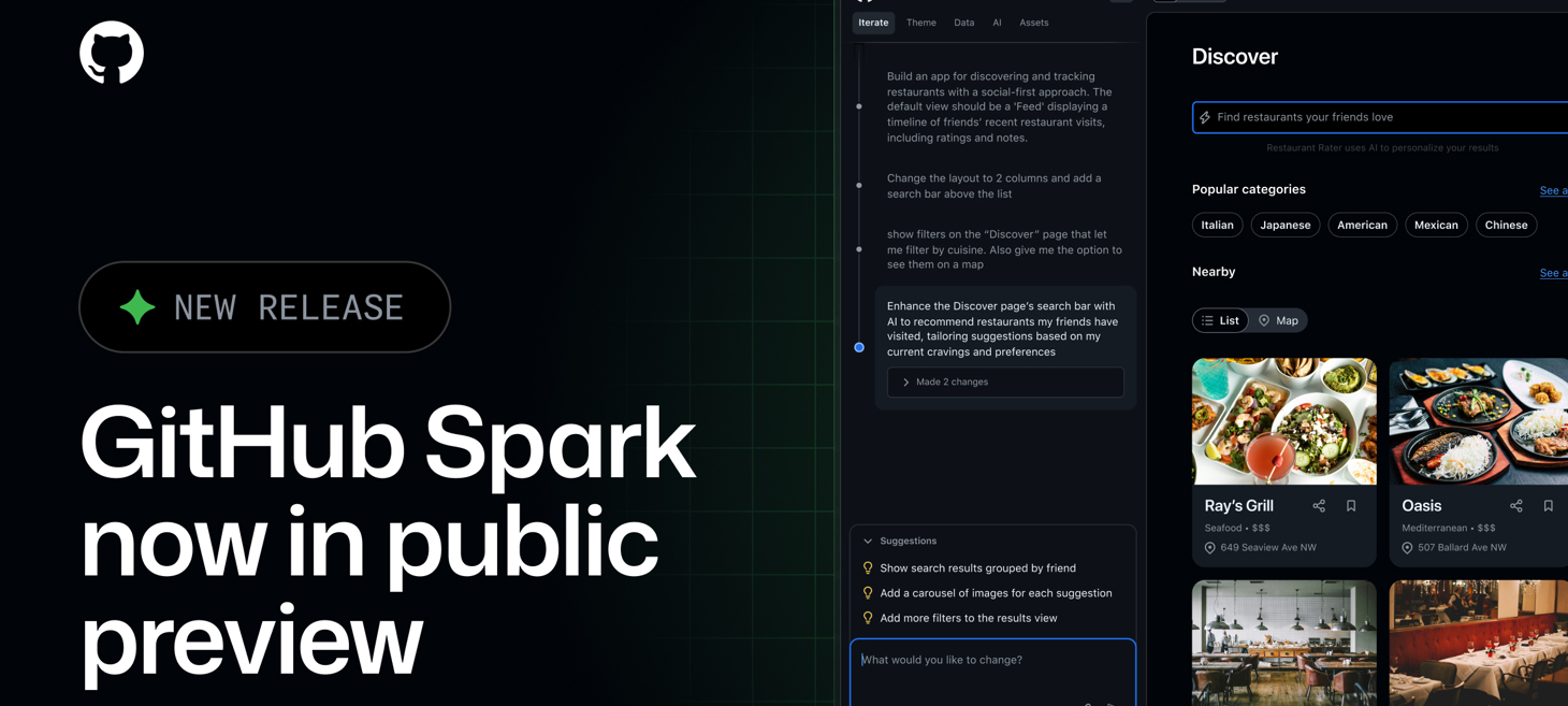 GitHub Spark in public preview for Copilot Pro+ subscribers