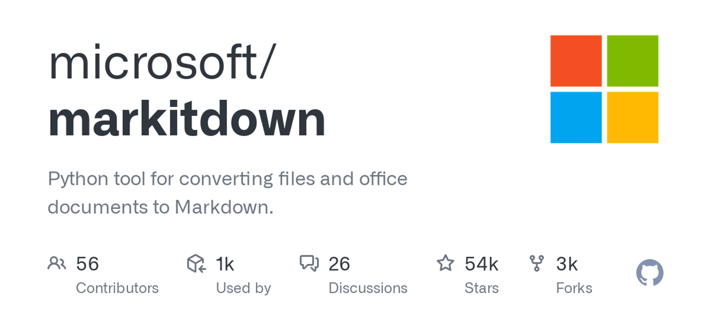 GitHub - microsoft/markitdown
