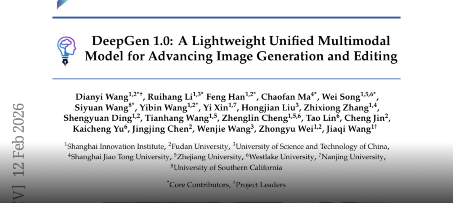 DeepGen 1.0: A Lightweight Unified Multimodal Model for Advancing Image Generation and Editing